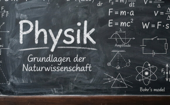 Physik - Grundlagen der Naturwissenschaft Tafel Formeln und Experimente fur Bildung