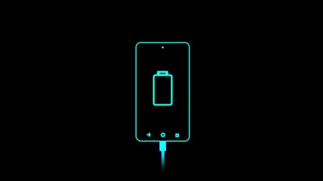 animated illustration of battery charging, suitable for graphic resources