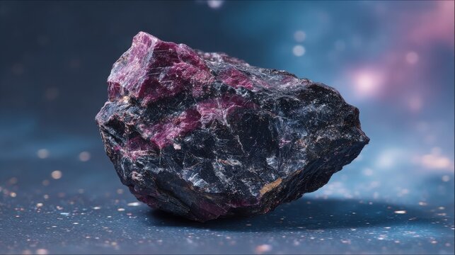 Raw Sugilite Gemstone with Deep Purple and Pink Swirled Textures