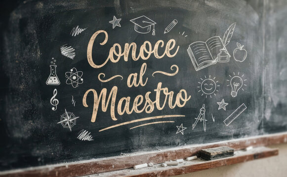 Conoce al maestro pizarra escolar educacion profesor docente aprendizaje escuela fondo