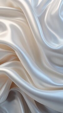 Elegant White Silk Fabric Texture Background Generative AI