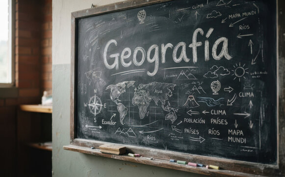 Geografia pizarra concepto educacion aprendizaje escuela estudio geografia ciencias