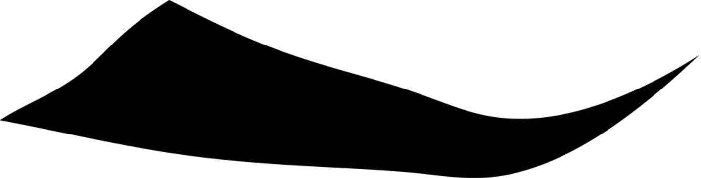 黒色の変形した形のPNG素材