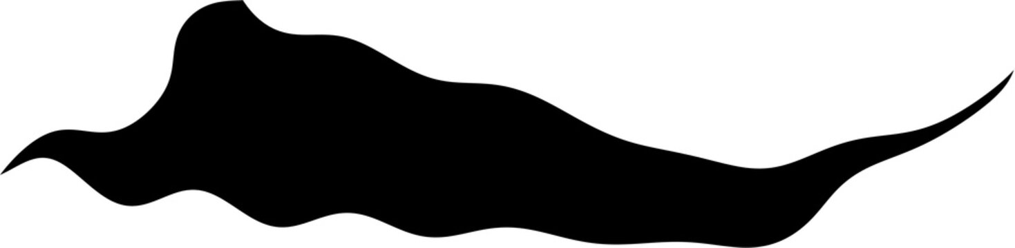黒色の変形した形のPNG素材