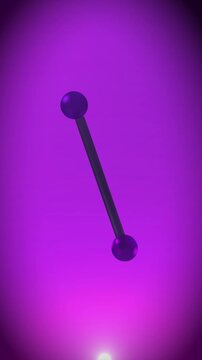Iodine Molecules Floating in Microscopic World - Vertical