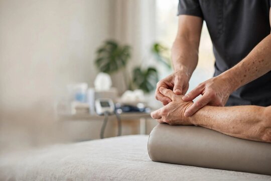 A physical therapist is seen giving a massage, representing the focus on physical therapy during National Physical Therapy Month