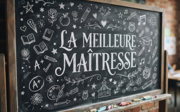 La meilleure maitresse tableau noir ecole appreciation enseignant education