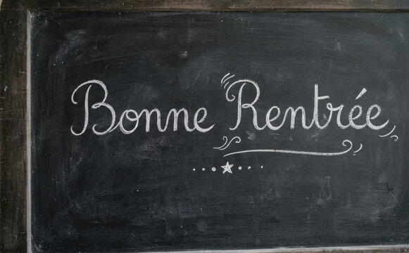 Bonne Rentree ecriture tableau noir ecole education rentree des classes apprentissage