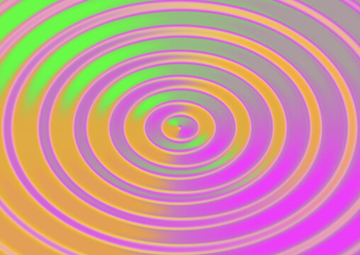 Abstract background featuring vibrant concentric circles in bright neon colors creating a hypnotic and psychedelic visual ripple effect pattern