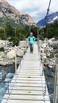 Hiking trail footbridge