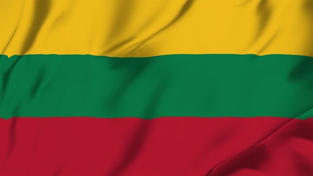 Lithuania waving flag looping seamless for identity news politics sports campaign background