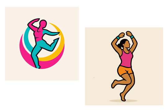 This is a vector image of a Zumba logo, suitable for logo designs for sports equipment companies, communities, stickers, banners, flyers, letterheads, posters, stamps, clothing tags, t-shirts