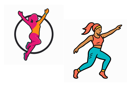 This is a vector image of a Zumba logo, suitable for logo designs for sports equipment companies, communities, stickers, banners, flyers, letterheads, posters, stamps, clothing tags, t-shirts