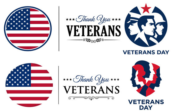 Happy Veterans Day Thank You Veterans Patriotic American Flag Design