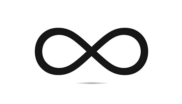 Minimalist infinity symbol line art icon.