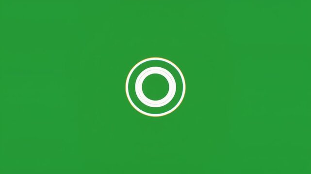 White Circular Waves Creating Interference Pattern on Green Screen
