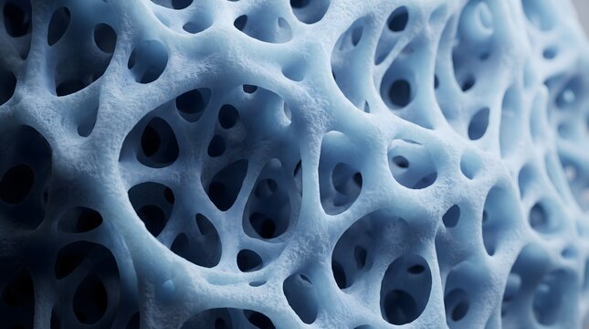 Abstract Porous Bone Structure 3D Rendered Biological Texture