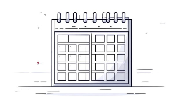 Minimalist wireframe illustration of a modern house.