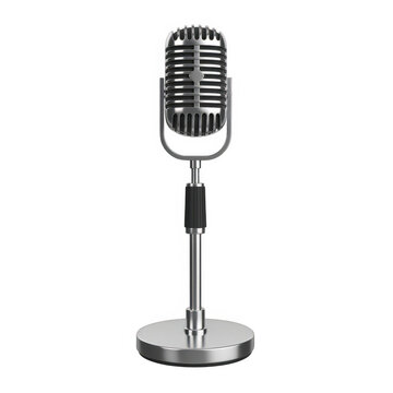 Classic vintage microphone on stand