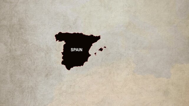 Video map animation of Spain