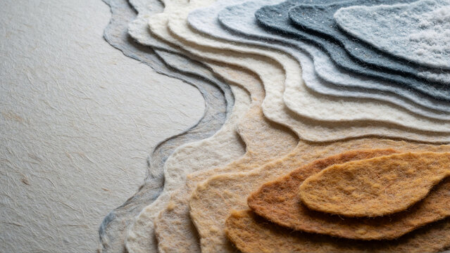 Autumn to Winter Seasonal Transition Terrain,秋から冬へ移る季節の抽象地形