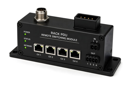Rack PDU Remote Switching Module Isolated on White Background