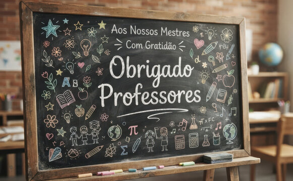 Obrigado Professores Aos Nossos Mestres Com Gratidao - Homenagem ao Dia dos Professores e Educacao