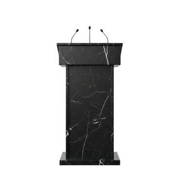 Modern black pulpit on stage