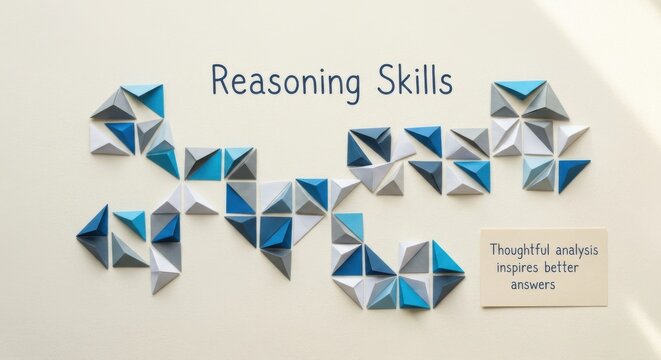 Geometric Paper Triangles Forming a Pattern for Reasoning Skills