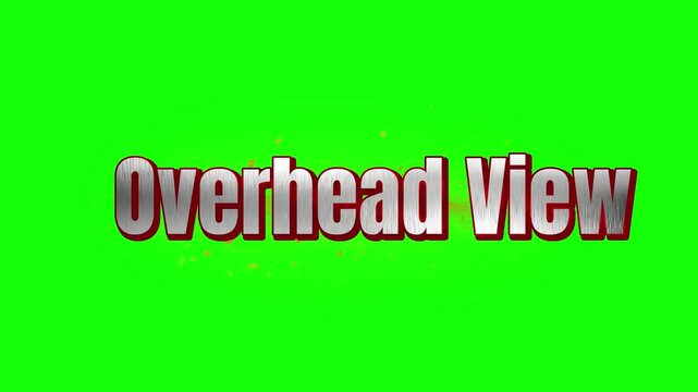 Overhead View title graphic appears in metallic font against a green screen background.