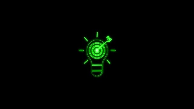 Target icon, Animated target icon representing goals, precision, and strategic focus. Perfect for business presentations, marketing plans, productivity apps, sales funnels animated video