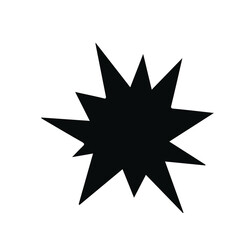 Solid black spiky starburst shape © Vani