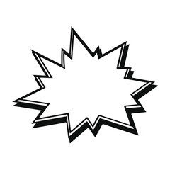 Black outline starburst explosion shape © Vani