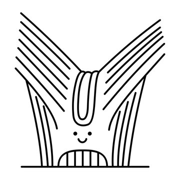A ribbed transit terminal rises with tall wings and a central opening, illustrating a modern transportation landmark. Hand-drawn linework keeps the scene clear.