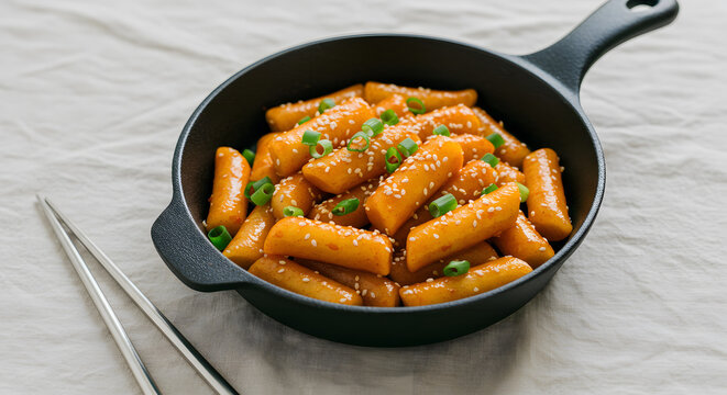 Savory Gnocchi Like Baby Carrots in Skillet