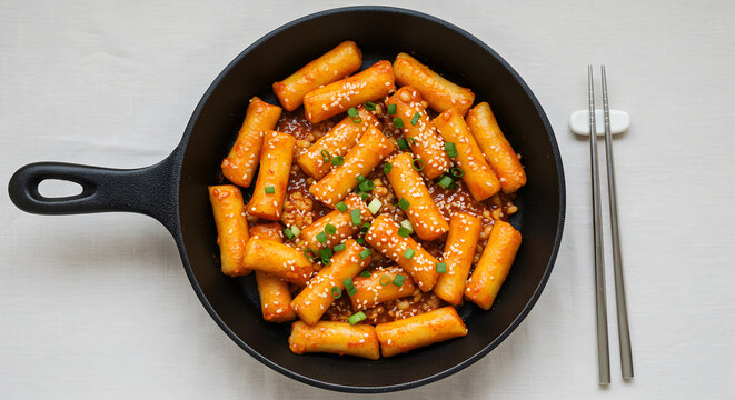 Stir Fry Pasta in Skillet with Sesame
