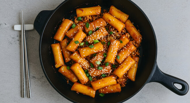 Korean Style Tteokbokki in Pan