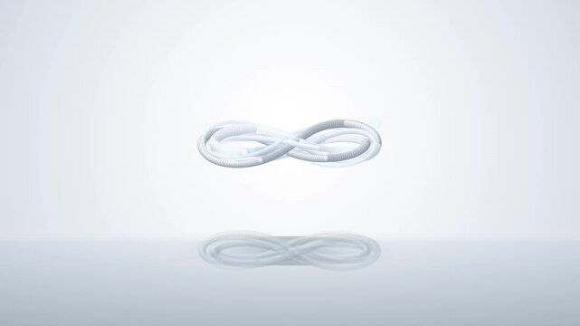 Infinity Symbol Design with a White Cord. Abstract Concept Illustration of Endless Possibilities and Continuous Flow.
