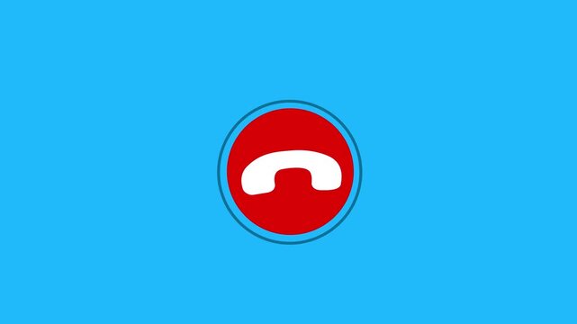 Phone Call End Button Motion Graphic