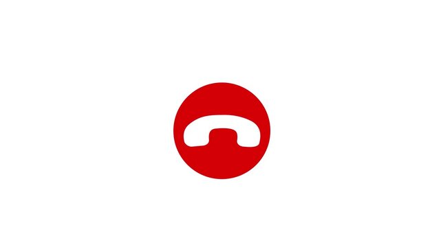 Phone Call End Button Motion Graphic