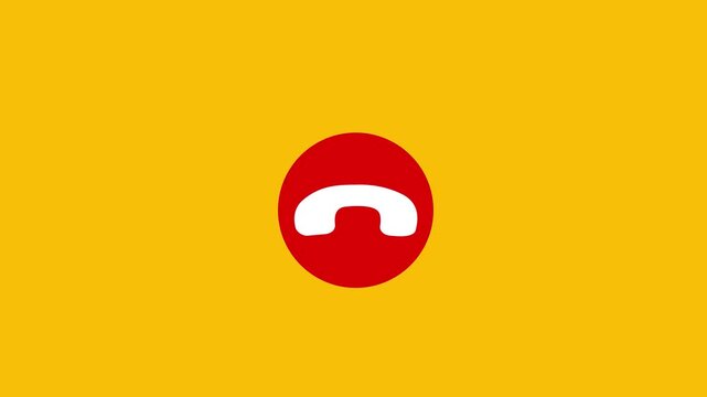 Phone Call End Button Motion Graphic