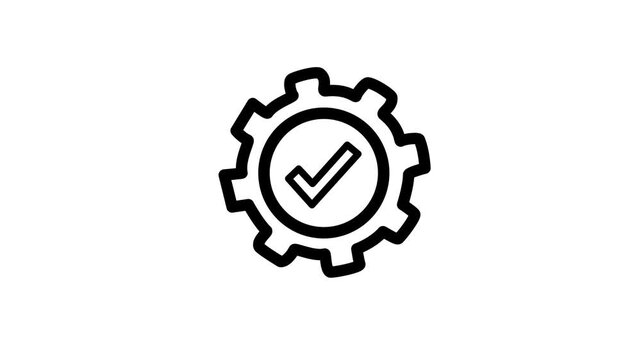 Verified Settings Gear Symbol Animation