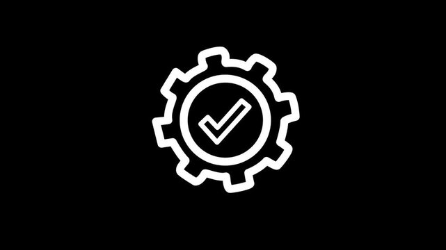 Verified Settings Gear Symbol Animation