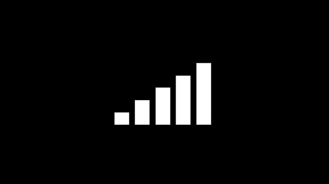 Mobile Network Signal Level Indicator Animation