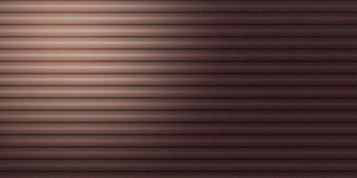 Warm copper horizontal parallel tube lines create textured surface for architectural backdrop.