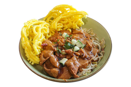Traditional Indonesian Tahu Tek Tahu Telur With Peanut Sauce