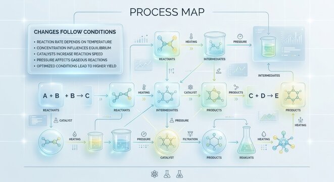 Chemical Process Map Flow Diagram Scientific Research