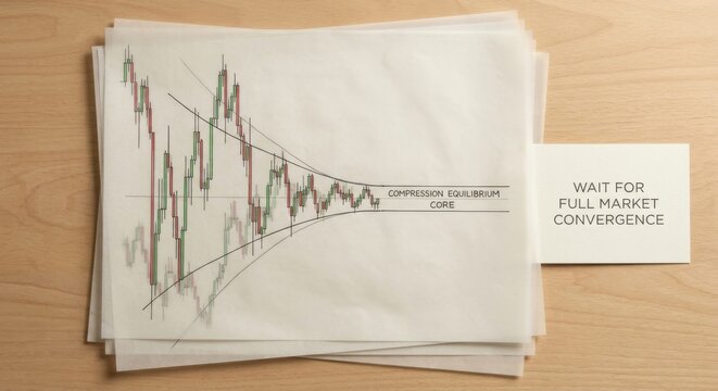 Top view of stacked tracing sheets showing stock market trading chart analysis