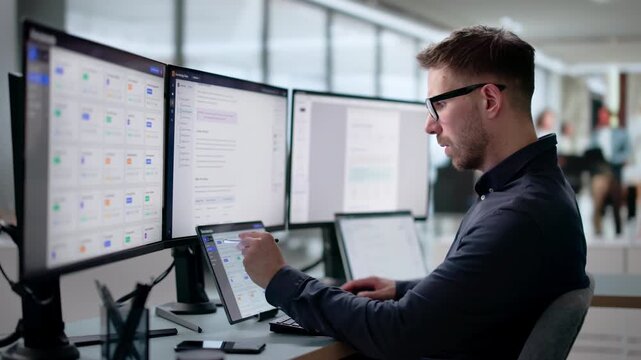 Software Engineer Uses Laptop