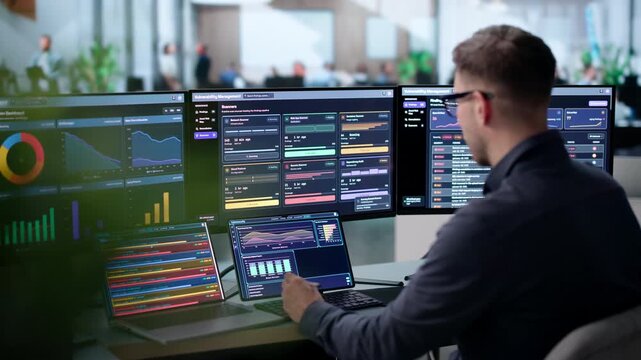 Cybersecurity Analyst Scans Laptop For Threats